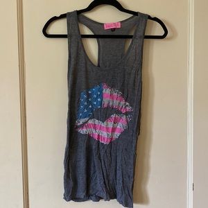 Pink American Flag Tank Top